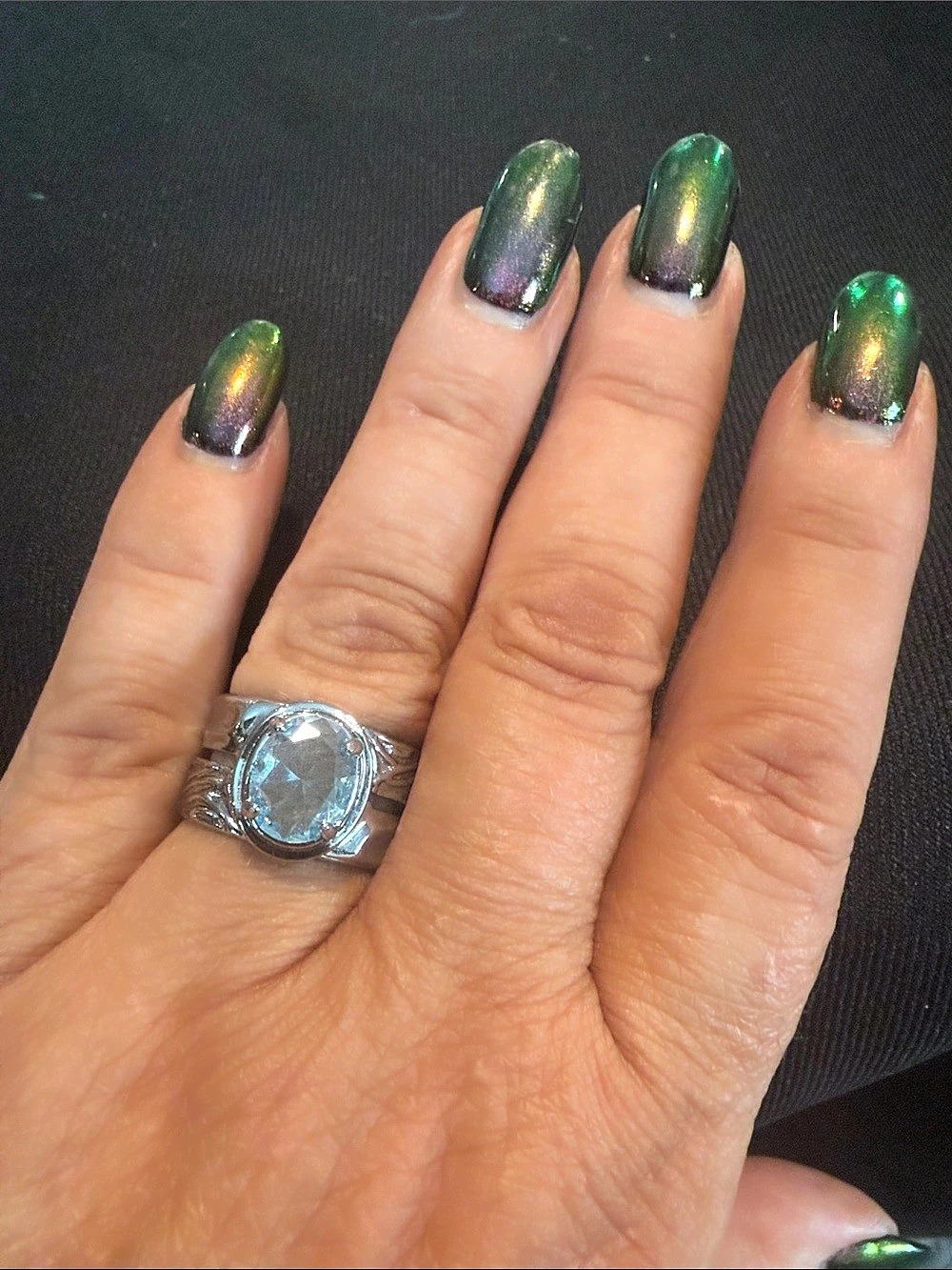 Blue Statement Ring Like New